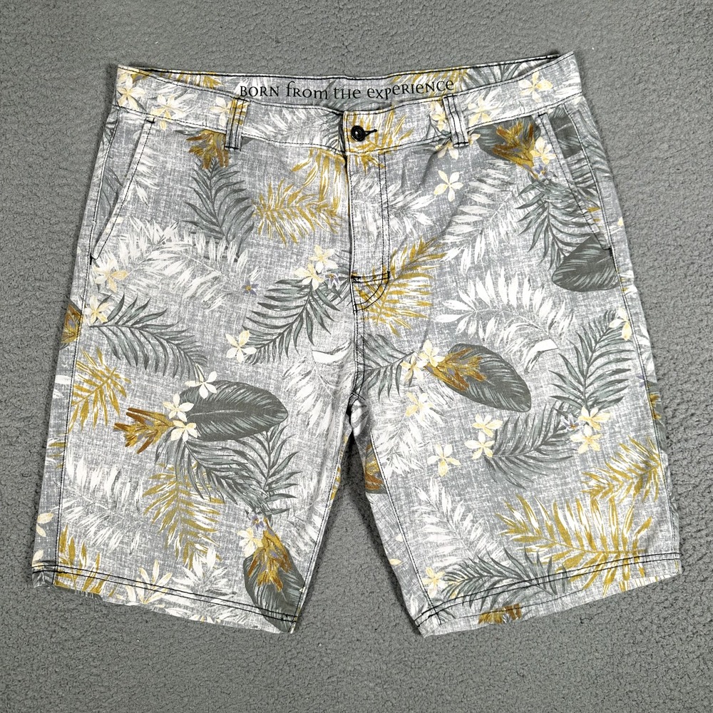 prAna Shorts Mens‎ 38 Gray Floral able Rock Chino Casual Outdoor Hiking Stretch